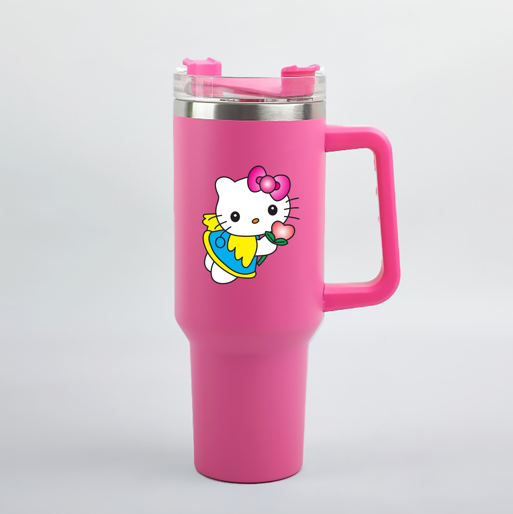 （画像用） Hello Kitty ハローキティ 1200mL車用タンブラー（カラープリント）